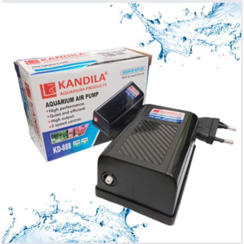 Mesin Airpump aerator gelembung udara lubang satu KANDILA KD 888