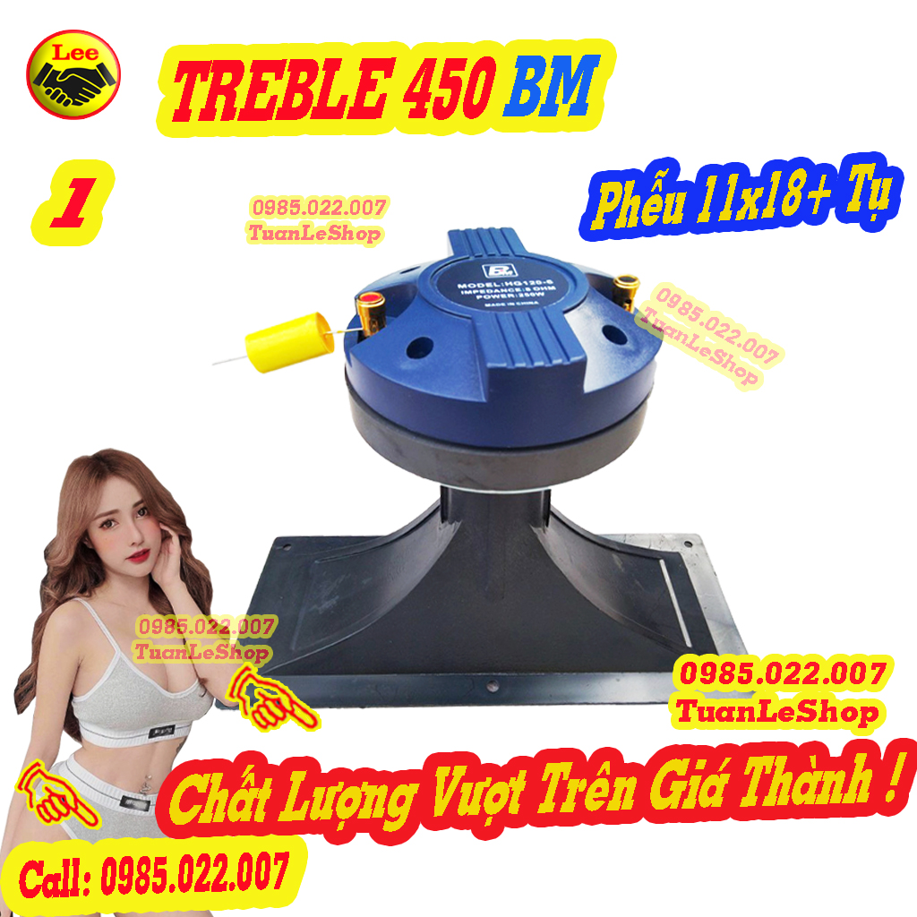 Loa treble 450 bm ren xoáy nhập khẩu - giá 1 chiếc 450 bm kèm phễu 11x28