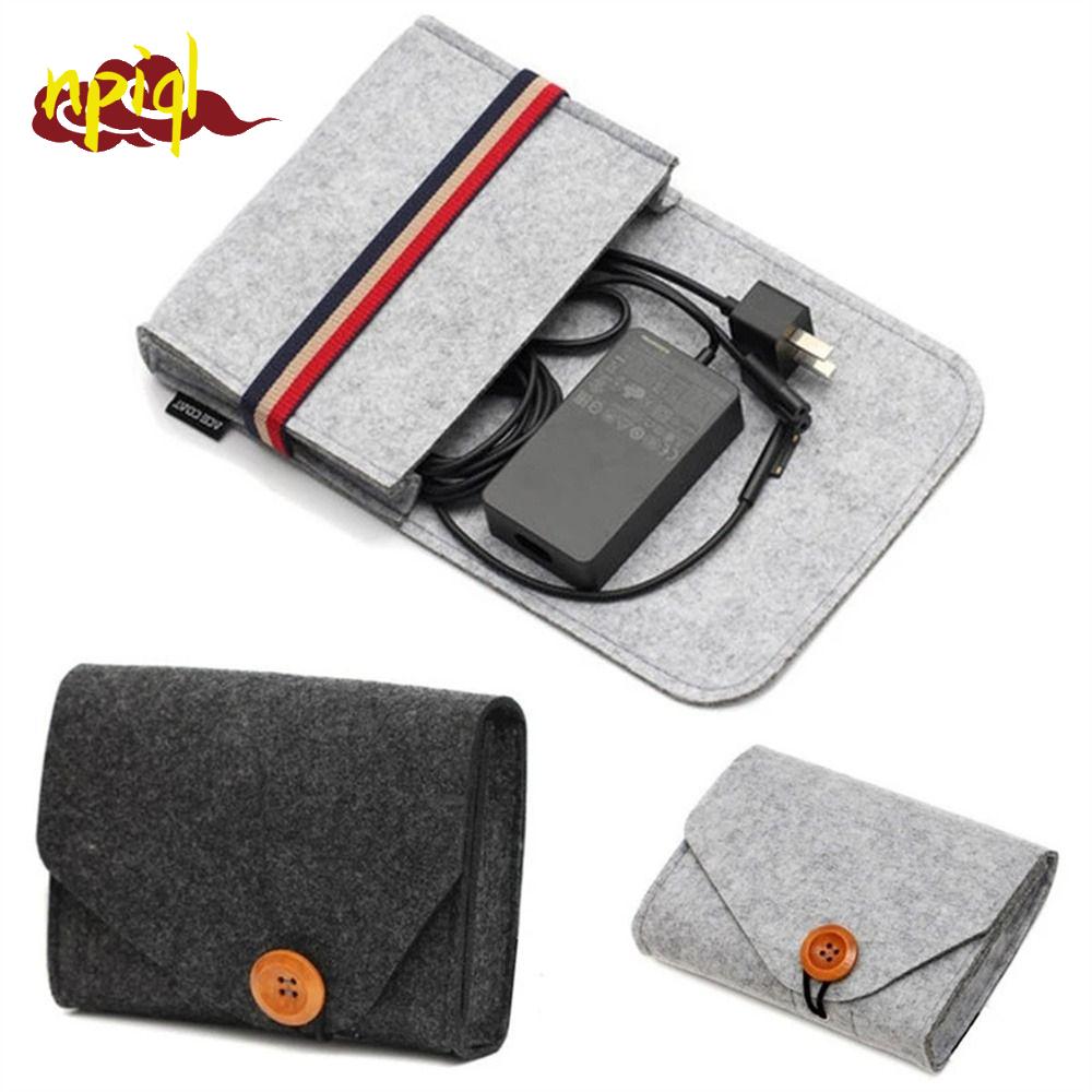 NPIQL Multifunction Travel USB Cable Earphone Coin Package Mouse Pouch Felt Storage Bag Data Cable Case Chargers Storage Bags Organizer Bag
