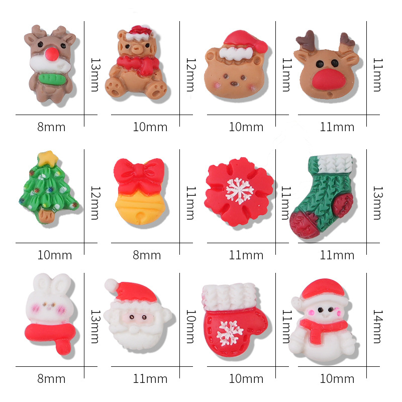 Khay phụ kiện charm noel trang trí móng 12 ô MIAN