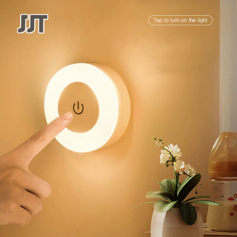 JJT [Miễn Phí Vận Chuyển]Cảm ứng Quy Nạp đèn ngủ LED sạc hành lang phòng ngủ tiết kiệm năng lượng Đèn đầu giường cho bé ăn ánh sáng ban đêm