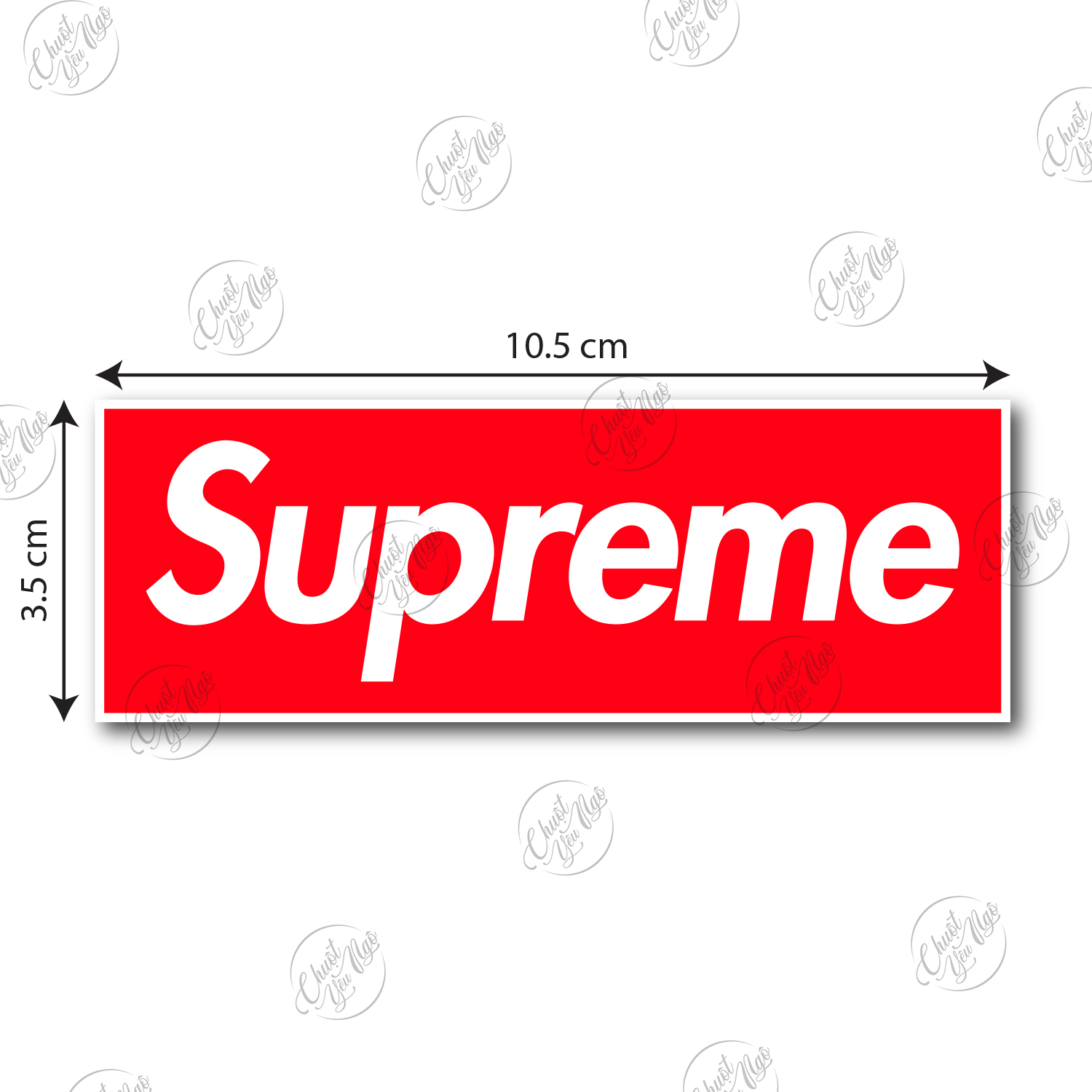 Supreme logo sticker waterproof decal laptop bicycle helmet...