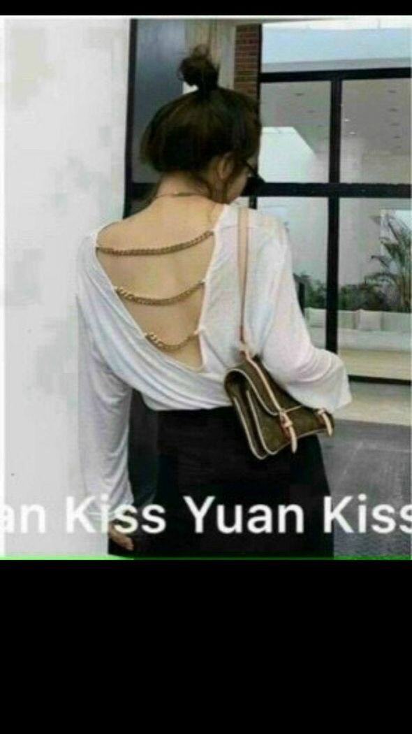 Áo thun lụa tay dài hở lưng, áo hở lưng dây ngọc, áo thun tay dài hở lưng xoắn hai màu ạ