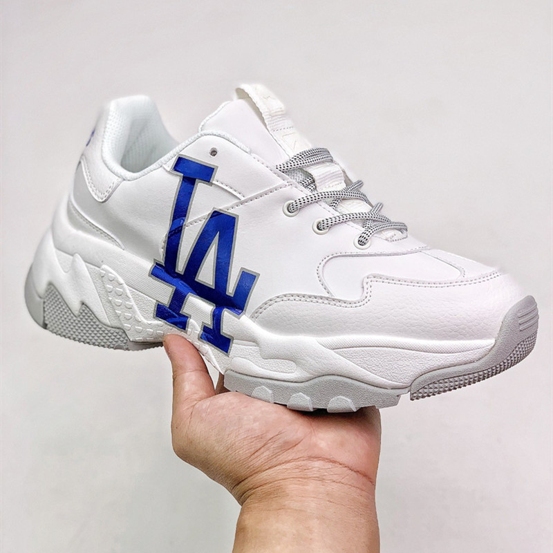 Giày độn đế MLB boston ny la Hot trend nam nữ, Giày thể thao sneaker MLB ny boston la buộc dây dễ phối đồ