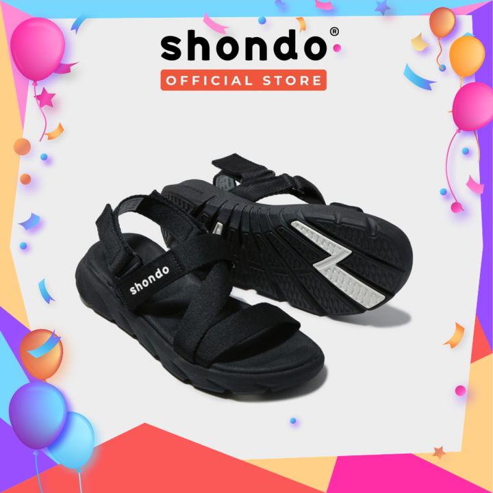 HCMGiày Sandals SHONDO F6 Sport Màu Đen Giày Đi Học Giày Đẹp Nam Nữ thumbnail