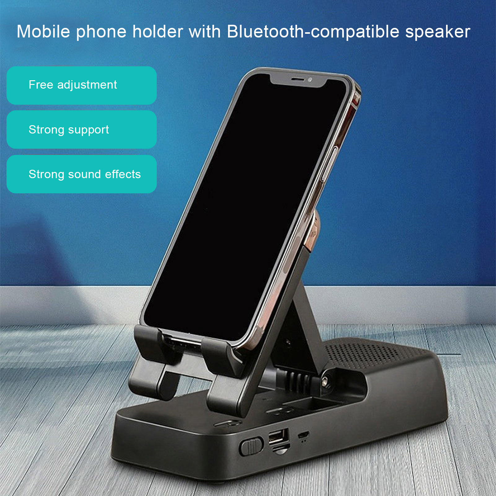 Zesc007 Mobile Phone Stand Firm Support Phone Stand Wireless Bluetooth Speaker Mobile Phone Holder Stand for Telescopic Anti-skid Great Load Bearing