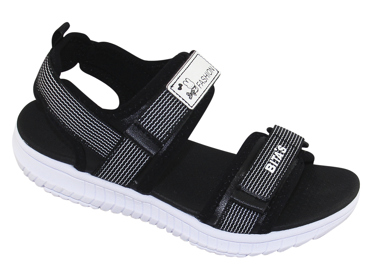 Sandal đế bằng bé gái Bita's SOB.272 ( Đen + Đỏ + Hồng)
