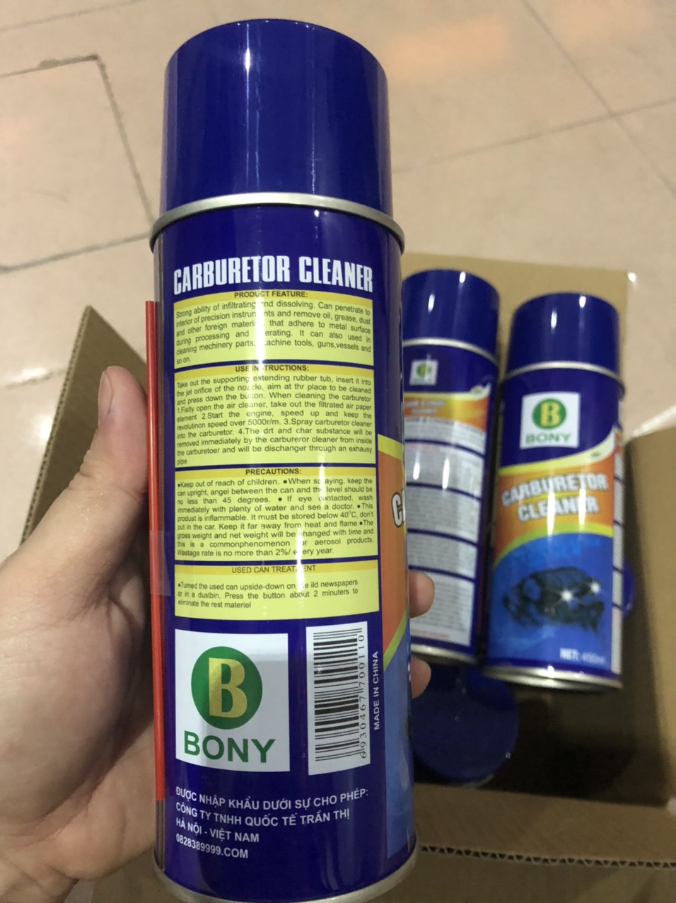 Xịt Rửa Chế Hòa Khí Bony 450ml