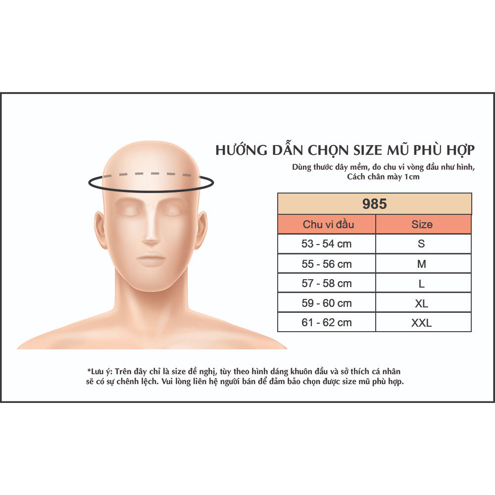 Mũ Bảo Hiểm Fullface YOHE 985