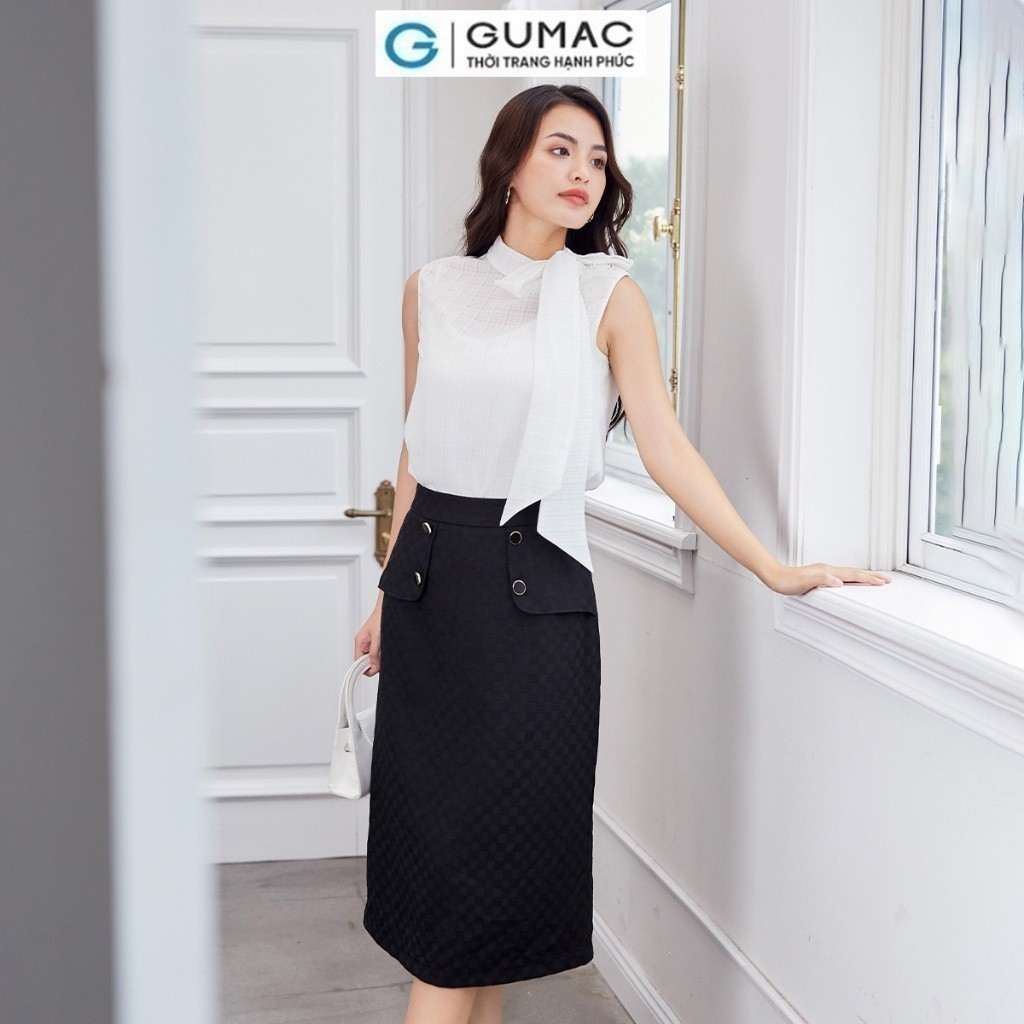 [25 - 29.6 |Voucher 10-14%] Chân váy nữ phối tà GUMAC VD05002 - VD12015
