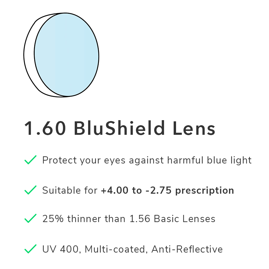 Thinnest High Index Lens Glasses Wear Resisting Myopia