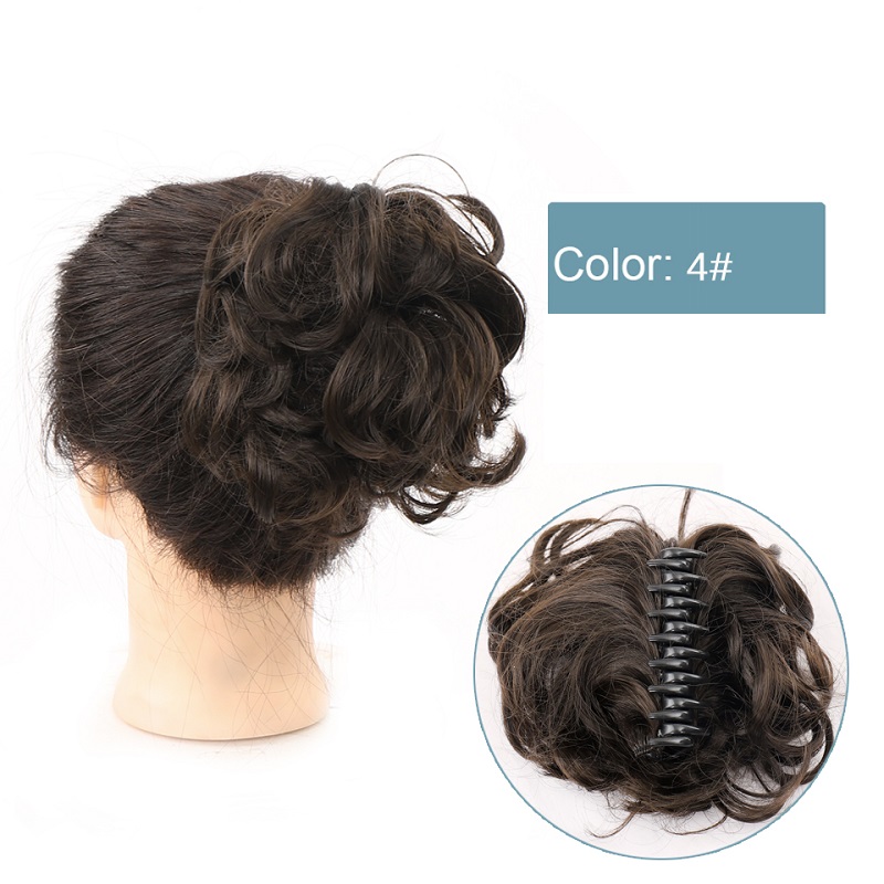Lộn xộn Búi tóc Tổng hợp Búi tóc xoăn ngắn Phần mở rộng tóc giả Kẹp kẹp trong bộ tóc giả Updo Phần tóc đuôi ngựa cho phụ nữ