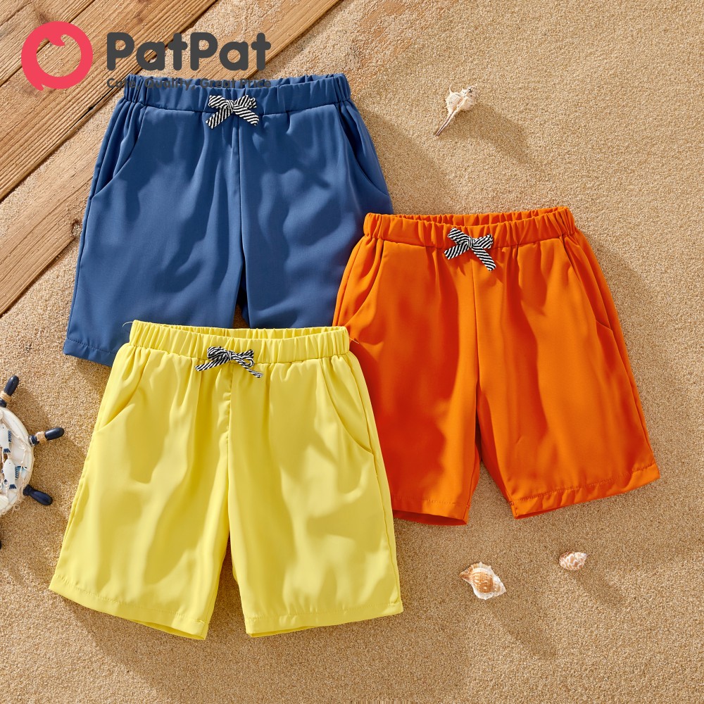 PatPat Kid s Boy Loose Bandage Ice-cool Beach Shorts