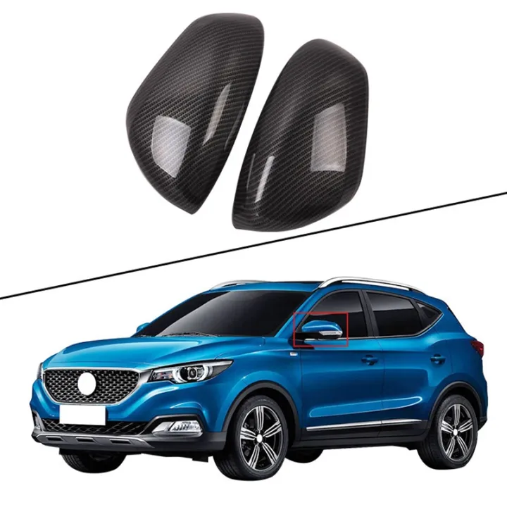 (UKYF) for 2017-2020 MG ZS Carbon Fiber ABS Side Rear View Mirror Cover Trim Stripe Accessories