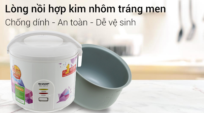 Nồi cơm điện Sharp 1.8 lít KS-18TJV ( Hàng trưng bày )