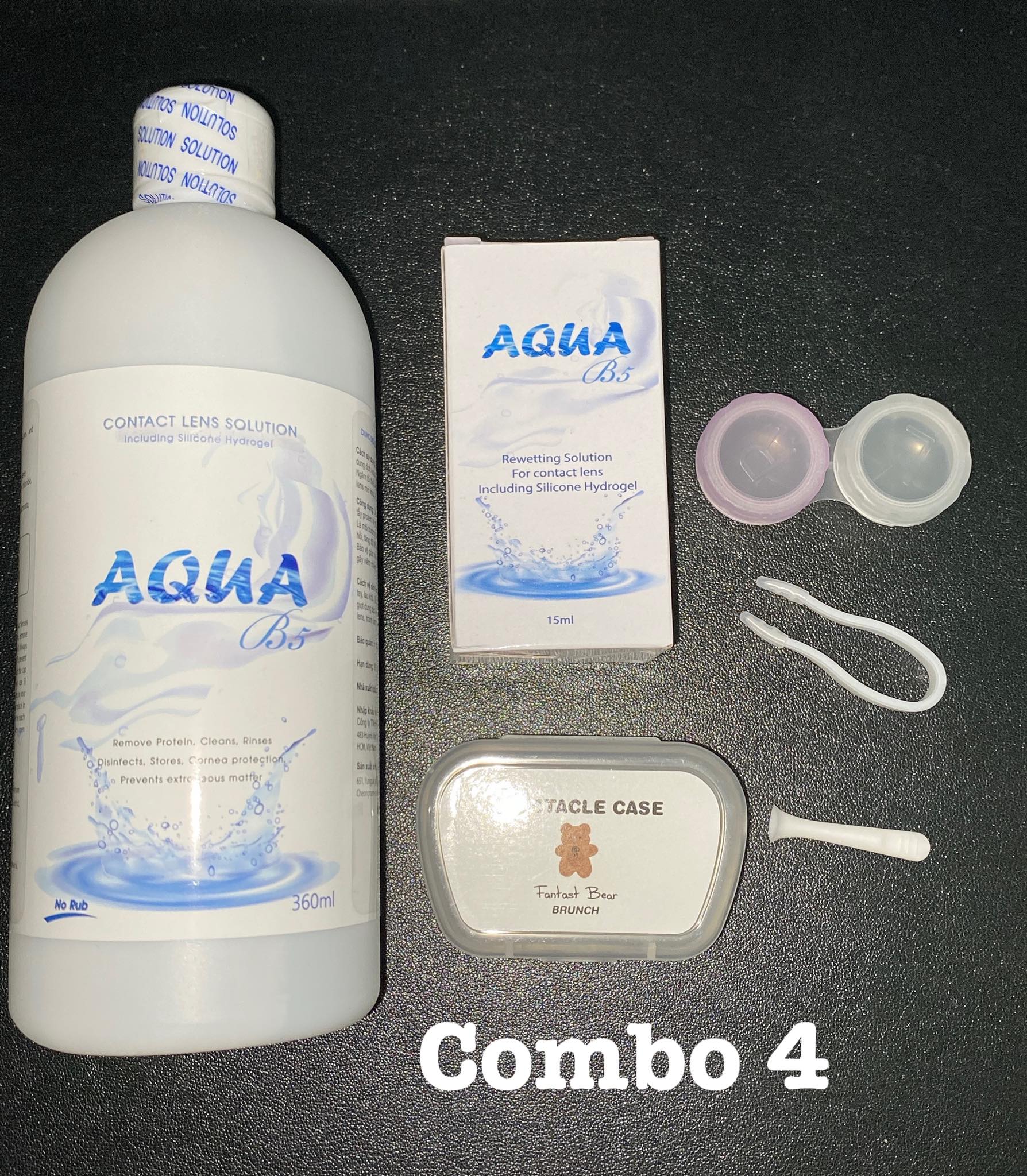 [HCM]Nước ngâm lens chai lớn 360ml