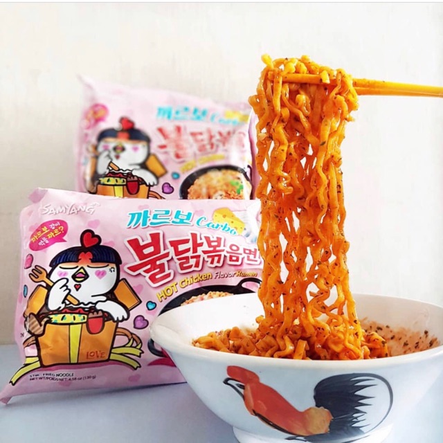 Mì Gà Cay Carbonara Samyang Hàn Quốc 130g (hồng)