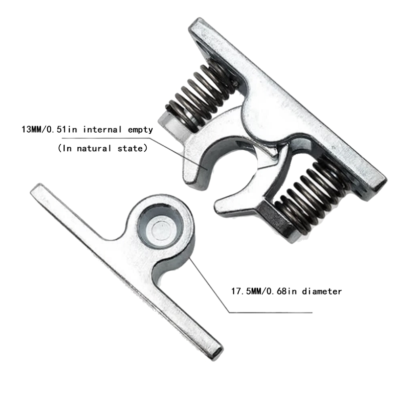 1Pcs Spring Loaded Door Easy Lock Stop Catch Release Clamp Double Roller Catch