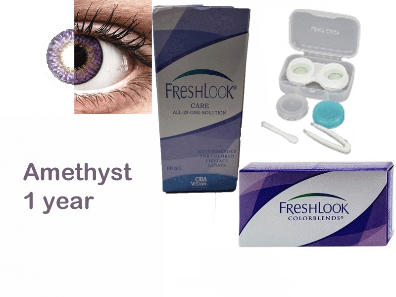 Fresh Look “AMETHYST” Acl Color Blends Contact Lens with Full Set Made ...