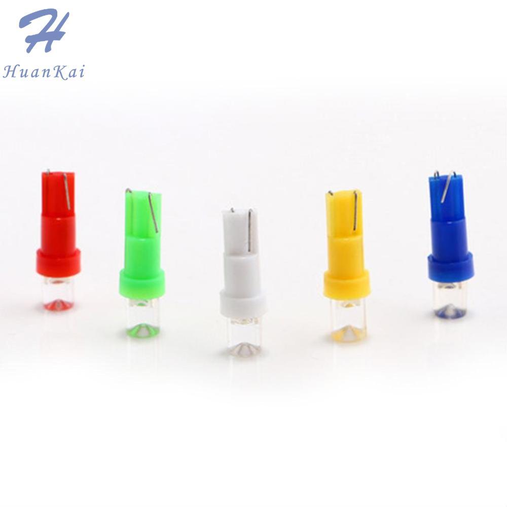 10Pcs T5 LED Car Dash Dashboard Lights Bulb Instrument Panel Lamp Speedometer Wedge Side Concave Lens