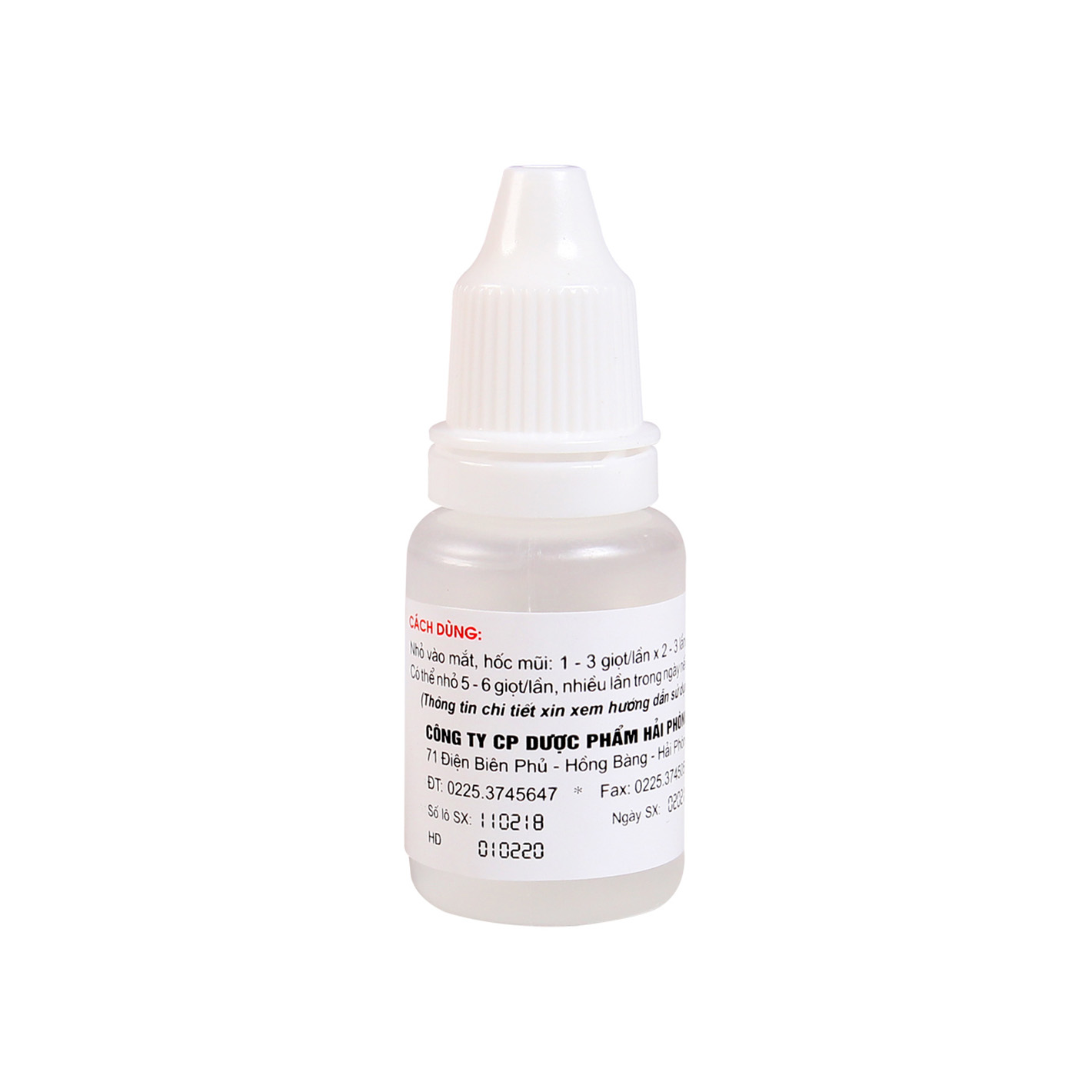 Nhỏ mắt, mũi Natriclorid 0,9% HP