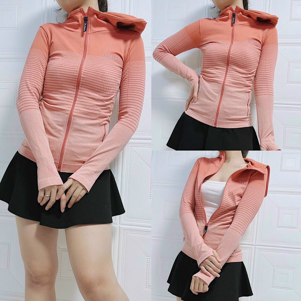 ÁO KHOÁC THỂ THAO NỮ VẢI POLYESTER CHỐNG NẮNG CỰC TỐT