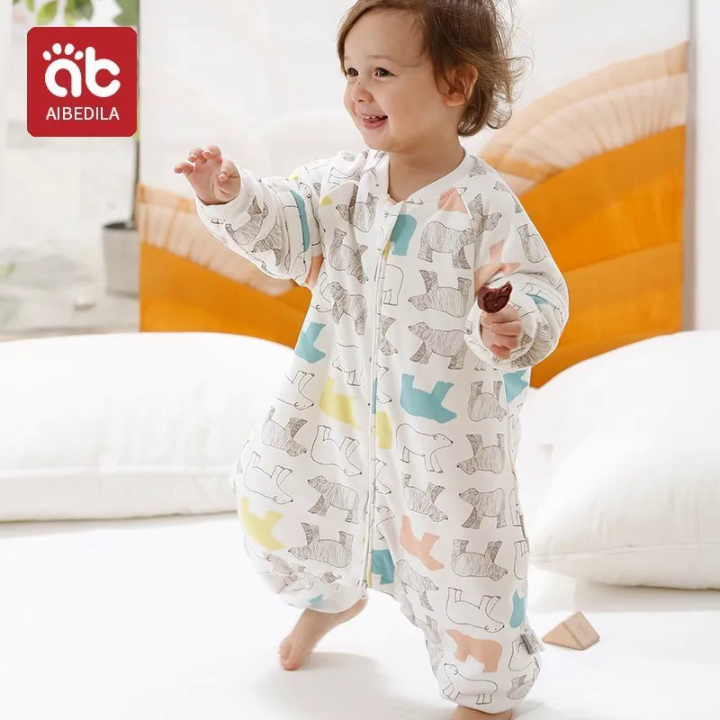 Aibedila bé túi ngủ cho bé kháng khuẩn nhiệt độ không đổi chia-chân mùa đông giường ngủ túi mẹ trẻ em