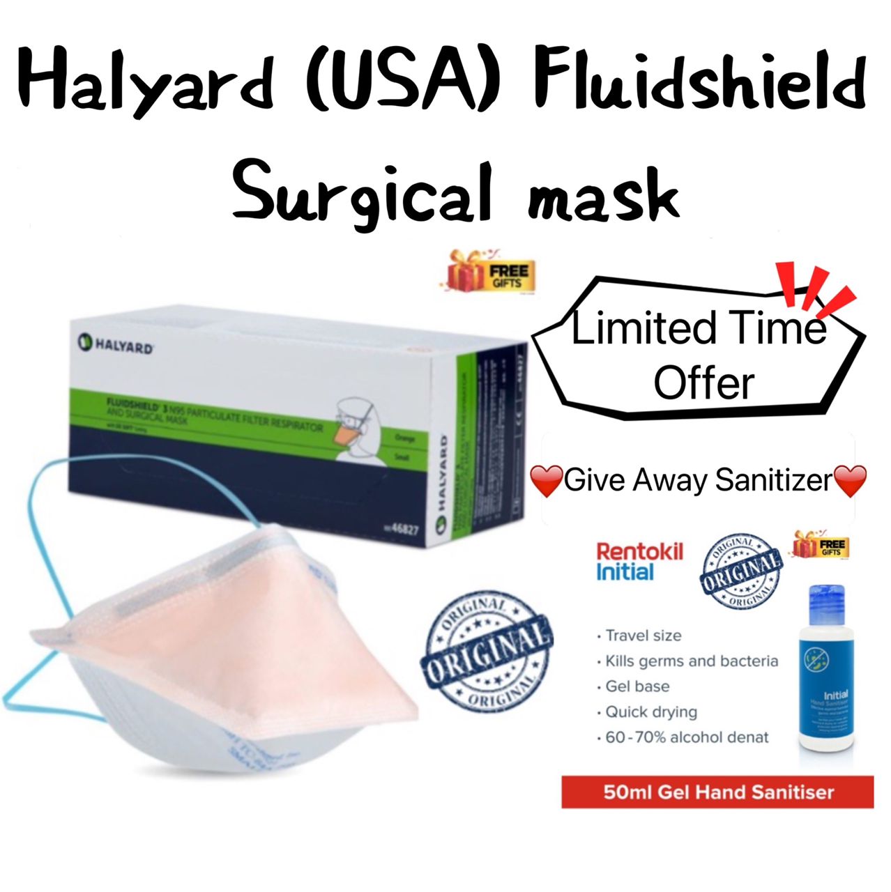 [READY STOCK] 35PCS Halyard Fluidshield Level 3 N95 Particulate Filter ...