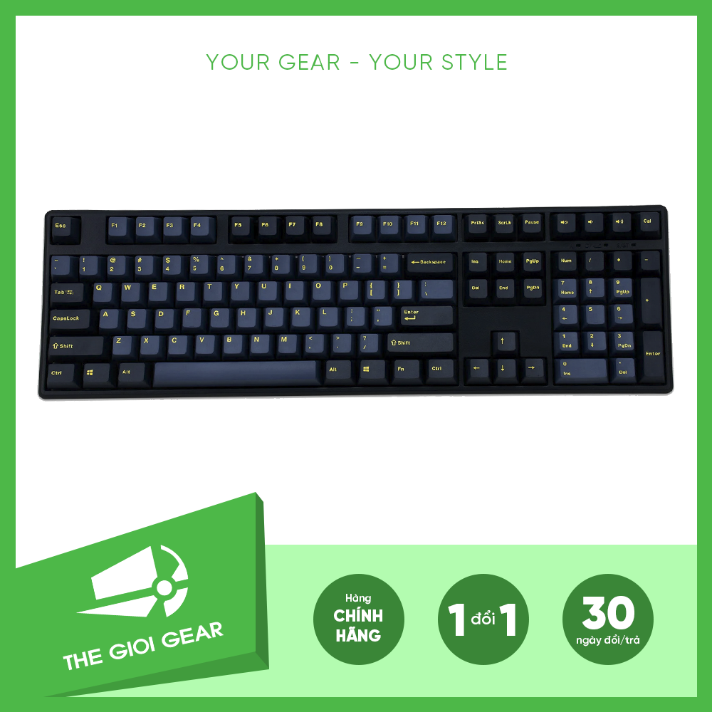 Bàn phím cơ máy tính có dây - mistel sleeker x-viii glaze blue| keycap pbt | cherry switch | bảo hành 24 tháng | chuyên game