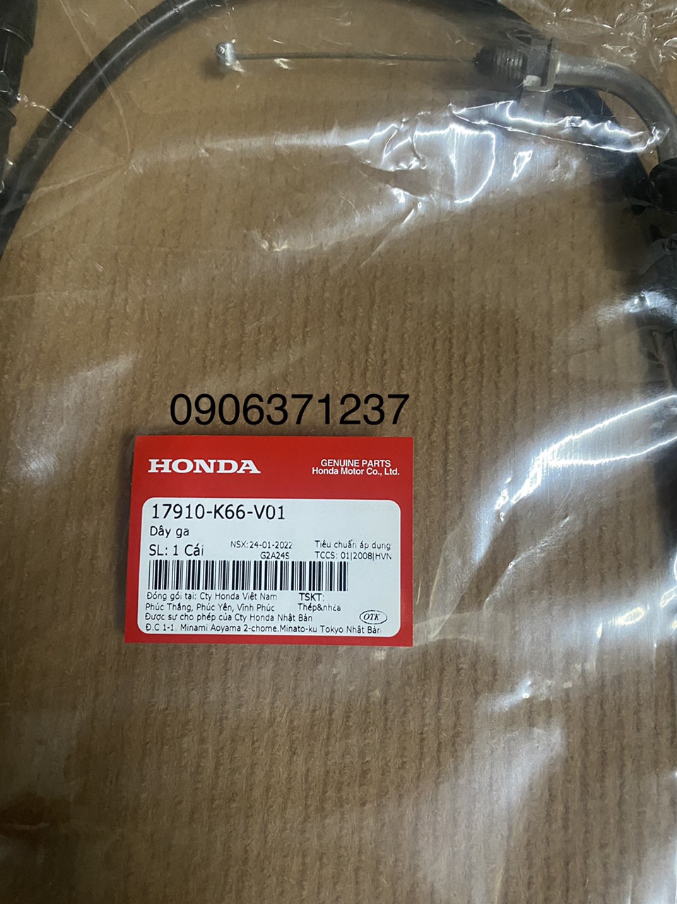 Dây ga A và B xe Air Blade 2016 trở lên Zin