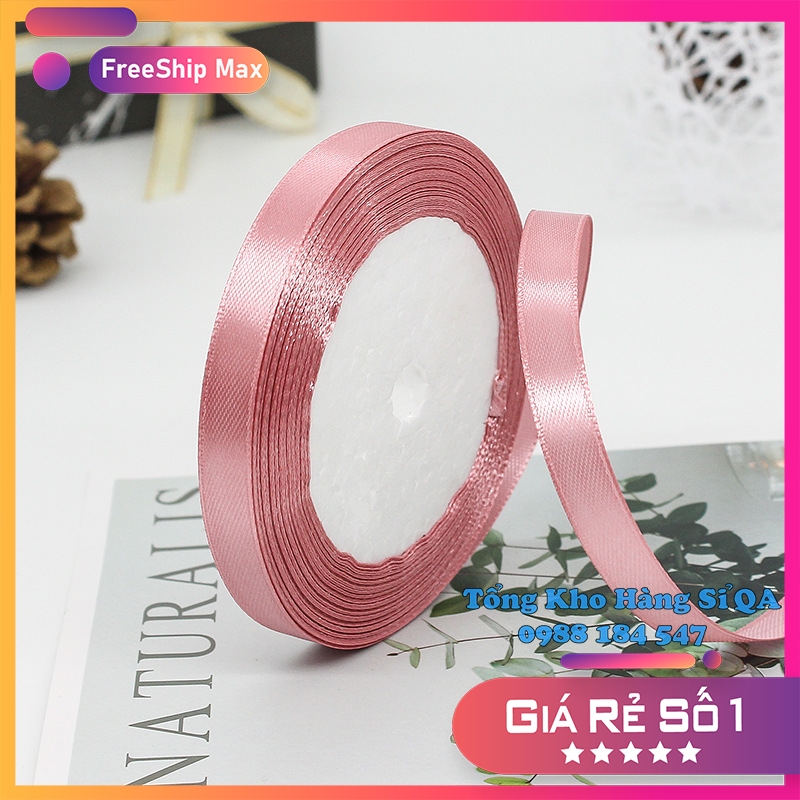 (Sỉ cuộn 22 mét) Ruy băng lụa satin bản rộng 1cm