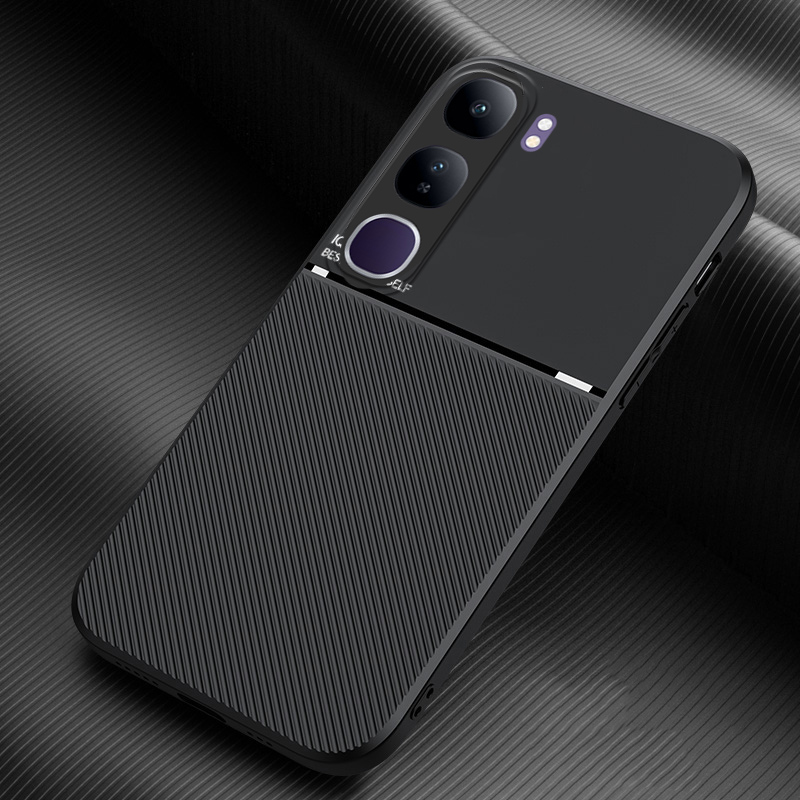 New Phone case Vivo V40 Lite Pro Back cover Rough Cross Patterned Magnetic Soft Silicone Leather For Vivo V40 Pro V40 Lite case.
