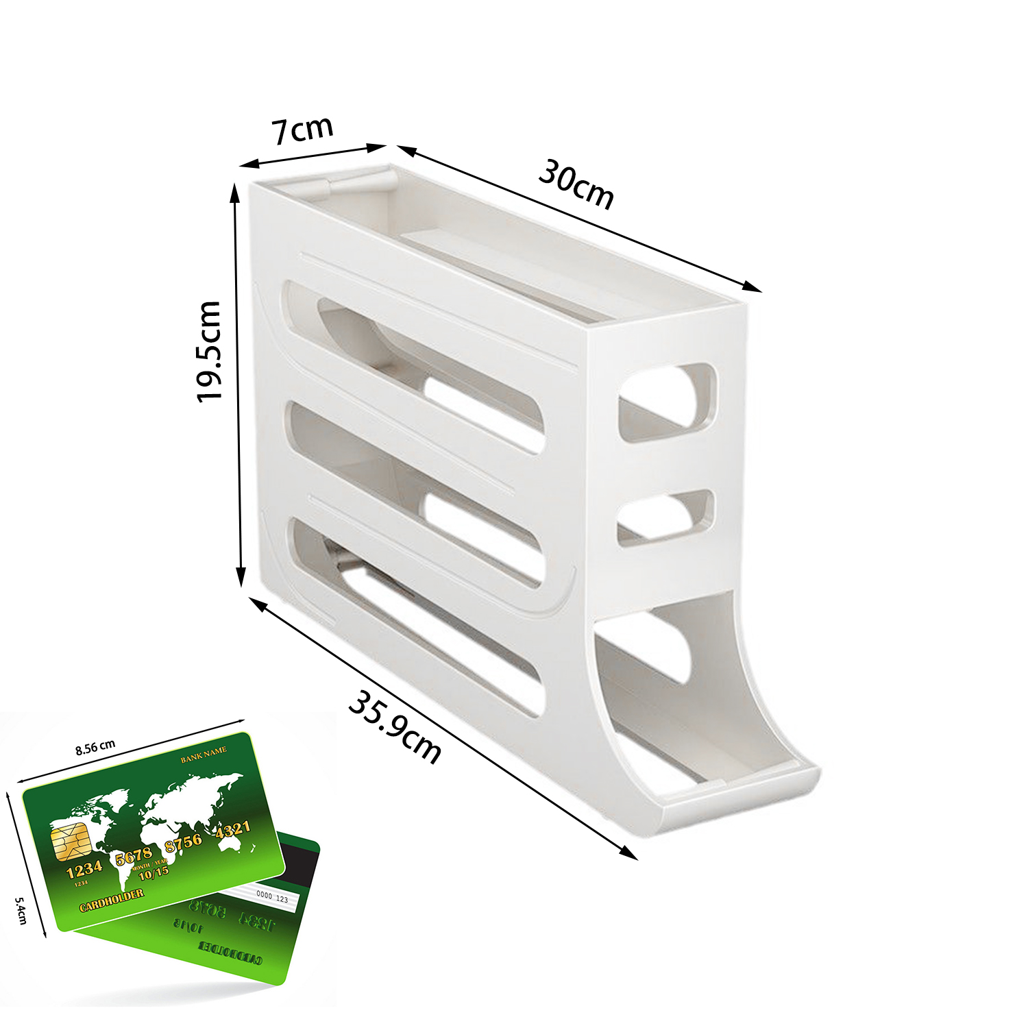 1 PC 4-Layer Automatic Scrolling Egg Rack Holder Refrigerator Egg Storage Box Basket Food Containers Egg Case Organizer for Kitchen