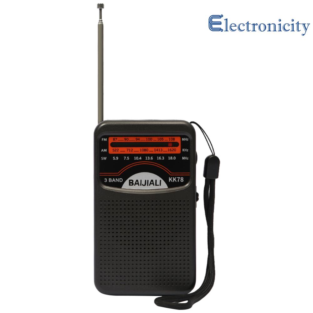 Digital Radio Dual Band Stereo Radio LCD Display Portable Mini Radio Telescopic Antenna for Indoor Outdoor Emergency Use