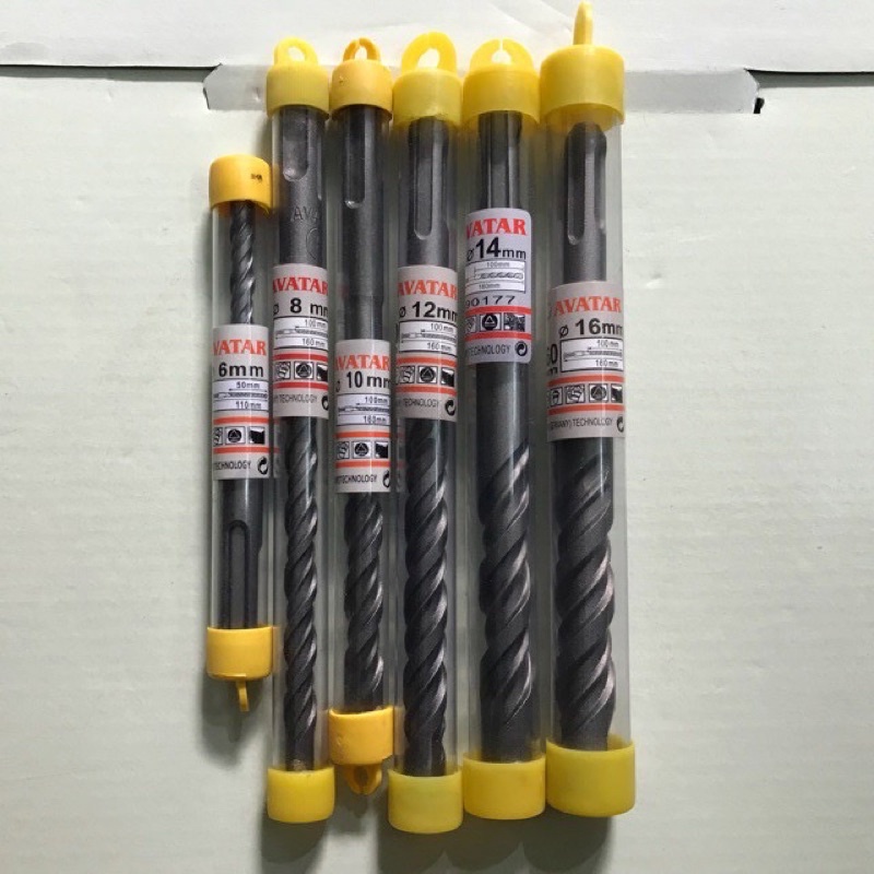 Mũi khoan bê tông 2 cạnh avatar phi 6, 8, 10, 12, 14, 16 giá cả siêu cạnh tranh