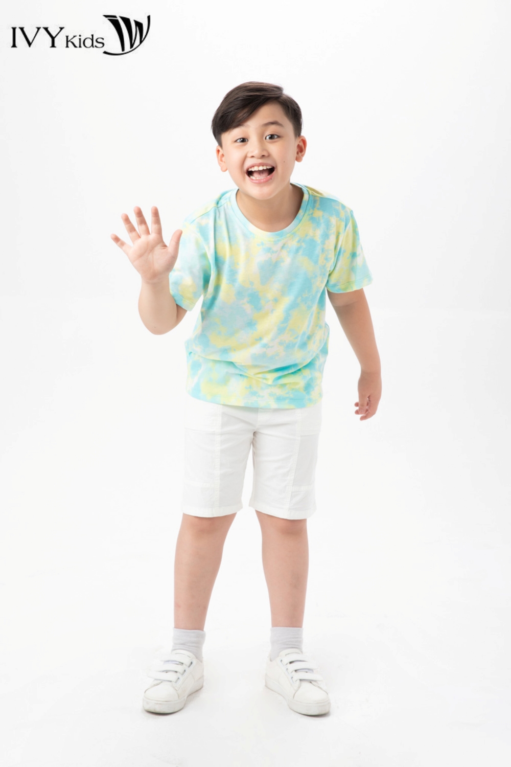 Áo thun phối màu Tie Dye IVY moda MS 57K1477