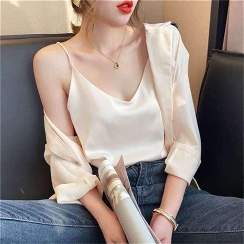 Áo 2 dây cho nữ chất lụa cực xinh