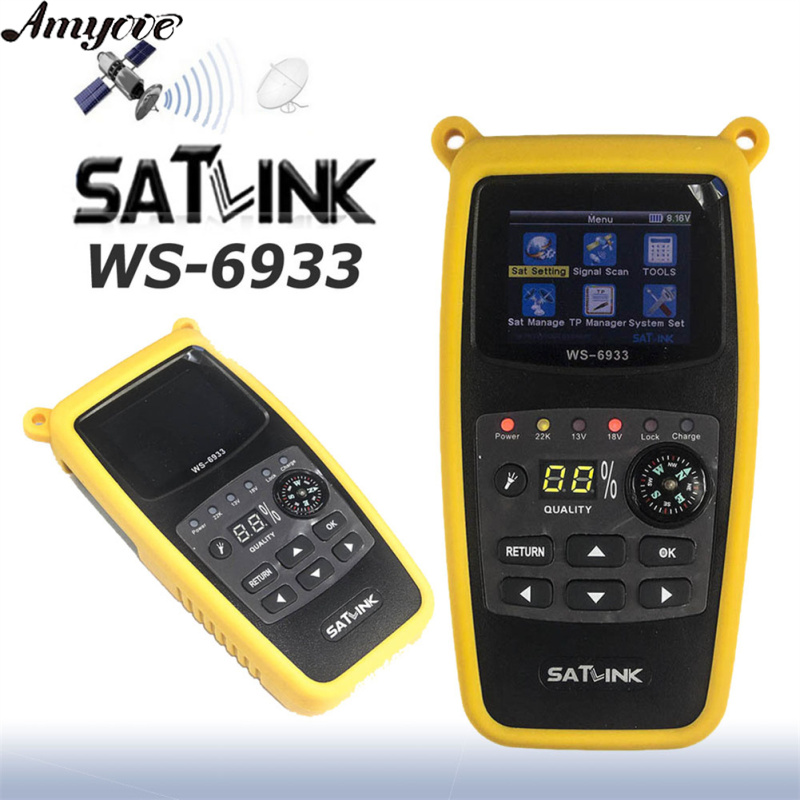 Satellite Finder Satlink Ws-6933 Digital Satfinder Dvb-s2 2.1-inch Lcd Screen Display Sat Meter Detector