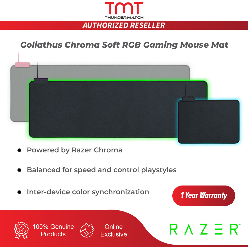 Razer Goliathus Extended Chroma Lightning  Milion Options Oversized  Soft Gaming Mouse Mat / 294mm x 920mm / 3 Months Warranty on Manufacture  Defect Only | Lazada