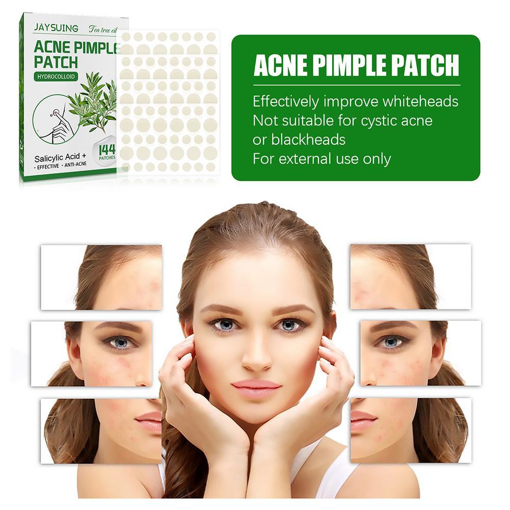 144 Pcs Waterproof Acne Pimple Patch Invisible Stickers Tea Tree Oil Acne Patch