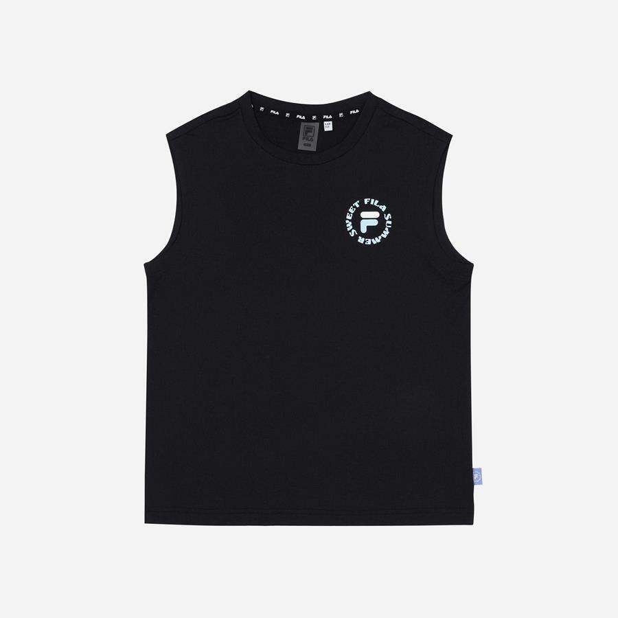 Fila áo thun thể thao trẻ em loose fit summer sweet wave fk2rsf2w06m-blk