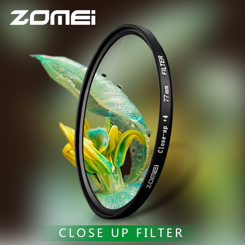 Zomei Macro Close Up Lens Filter +1 +2 +3 +4 +8 +10 optical glass camera Filter 52/55/58/62/67/72/77/82mm for DSLR SLR Camera