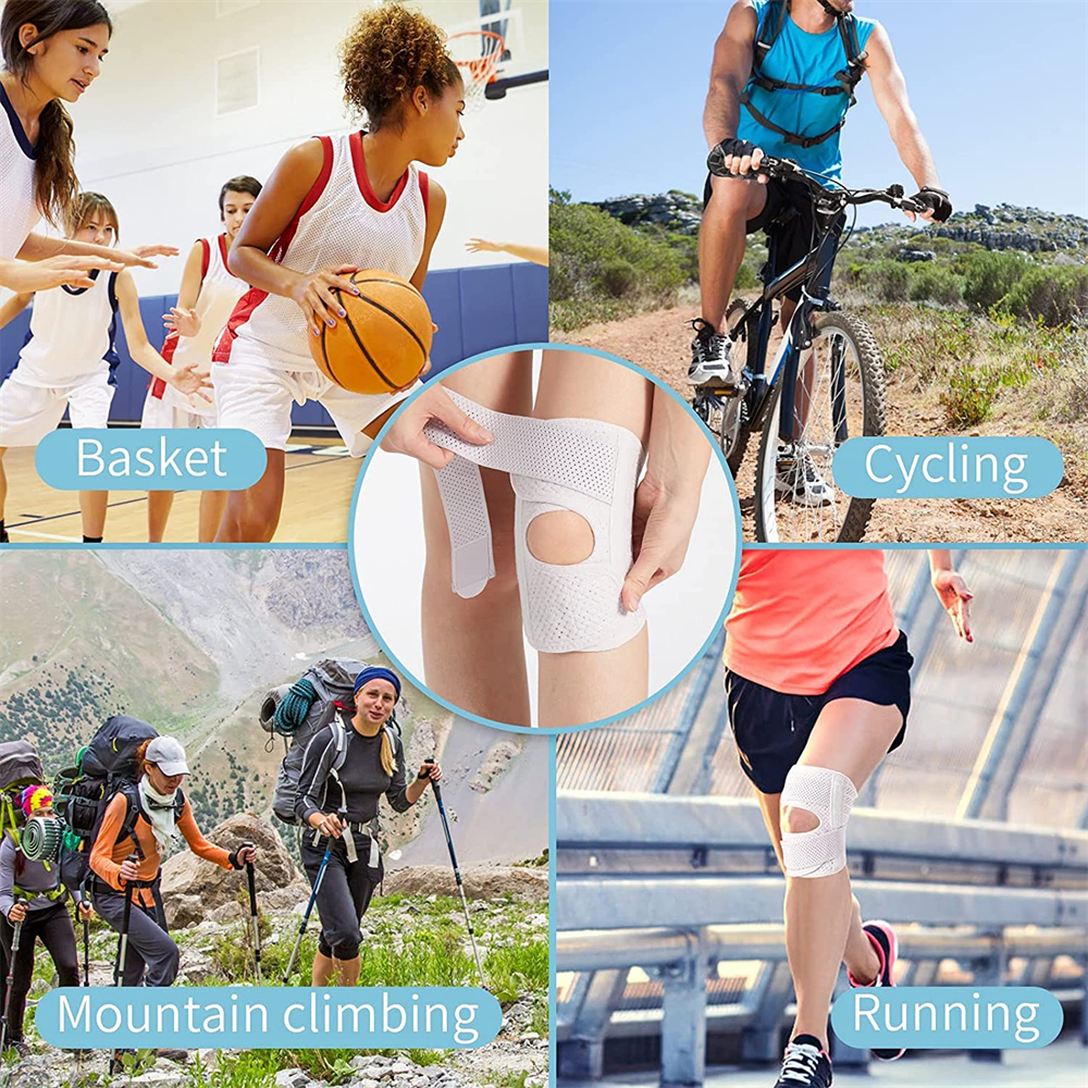 Knee Brace with Side Stabilizers Relieve Meniscus Tear Knee Pain ACL MCL Arthritis,Joint Pain,Breathable Adjustable Knee Support. 