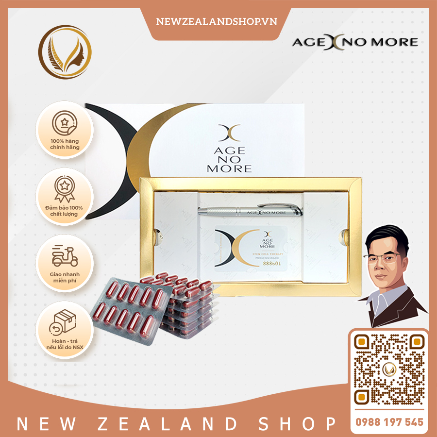 Viên uống tế bào gốc nhau thai cừu Age No More Ovine Placenta 60 viên