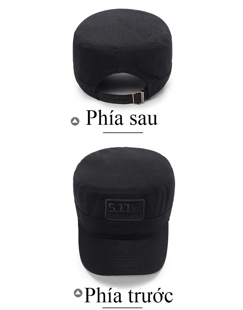 [HCM]Nón lưỡi trai đầu bằng logo 511 thêu nổi