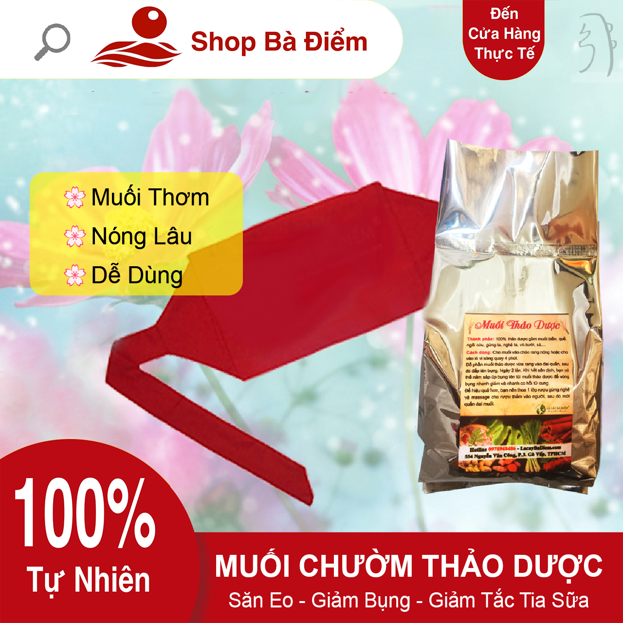 [HCM] ComBo Muối Chườm Bụng Thảo Dược Và Gen Nịt Bụng.