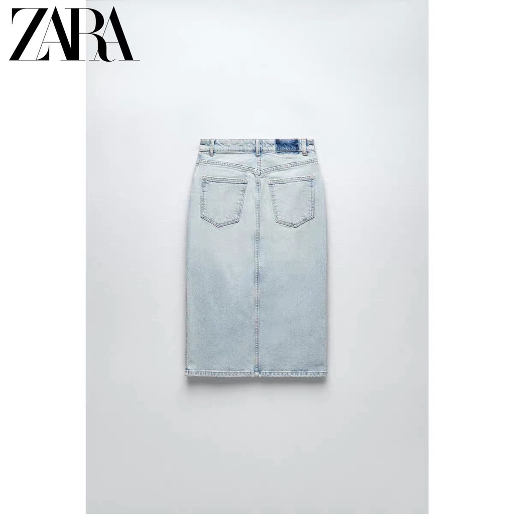 Váy midi denim TRF Nữ Mới Mùa Hè ZARA