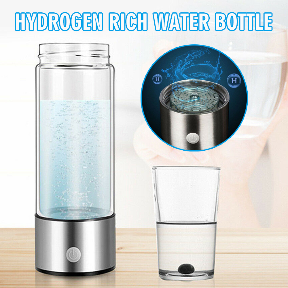 BOKALI USB Charging Hydrogen Generator Rich Water Ionizer Glass Drink Bottle
