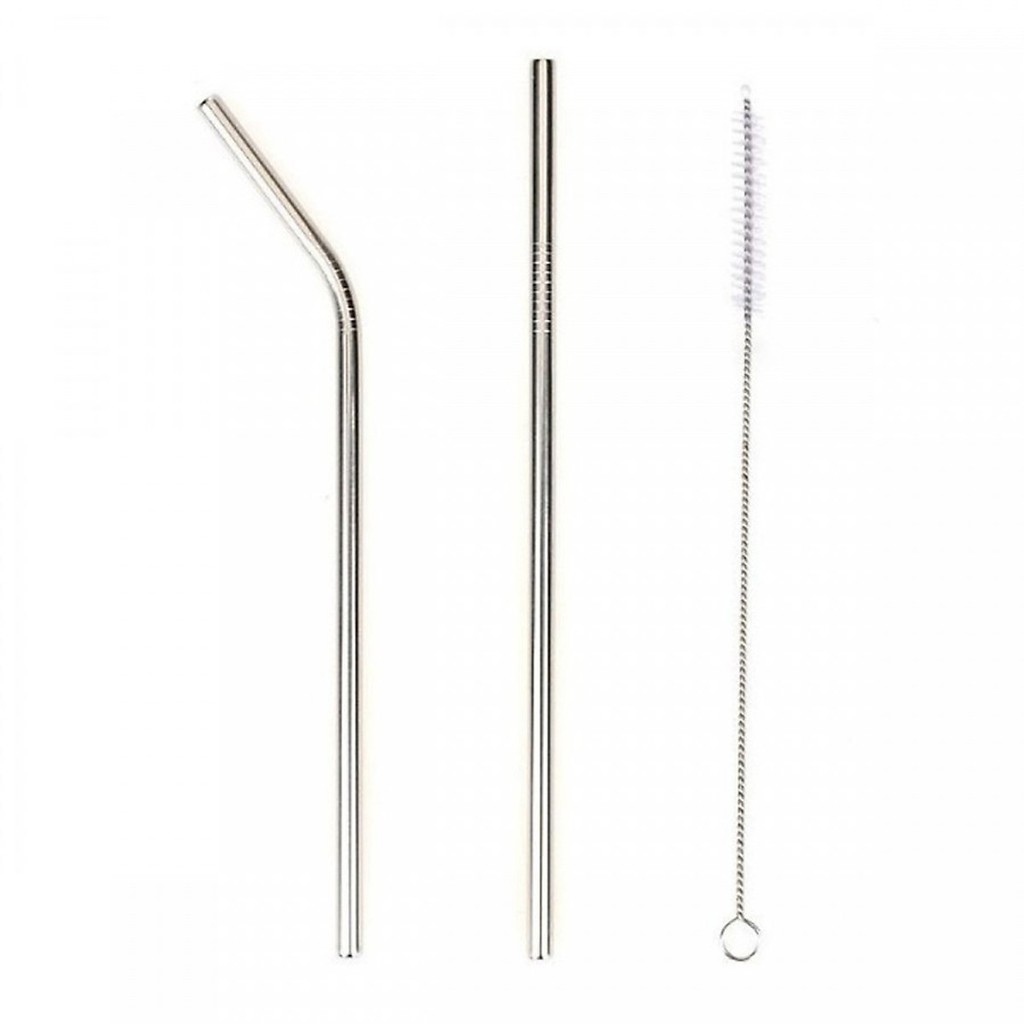 Ống hút, cọ rửa ống hút inox 304 thép không gỉ, ống hút cá nhân tái sử dụng nhiều lần