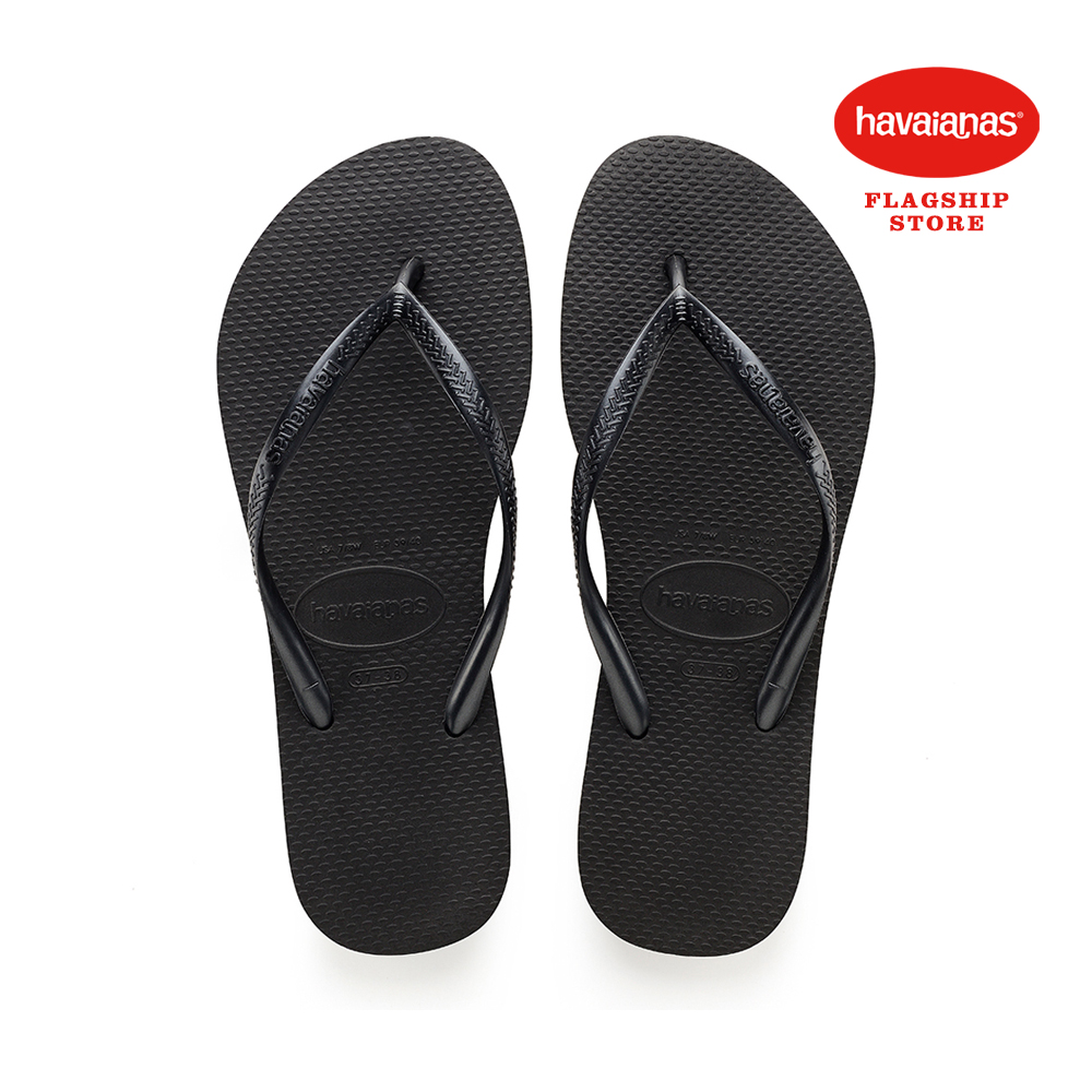 Havaianas Women Slim Flip Flops - Black Flip Flops | Lazada Singapore